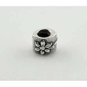 Pandora Poinsettia Christmas Bead #790446 ALE 925 Retired